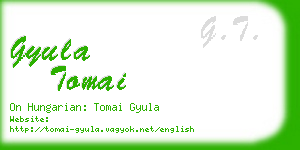 gyula tomai business card
